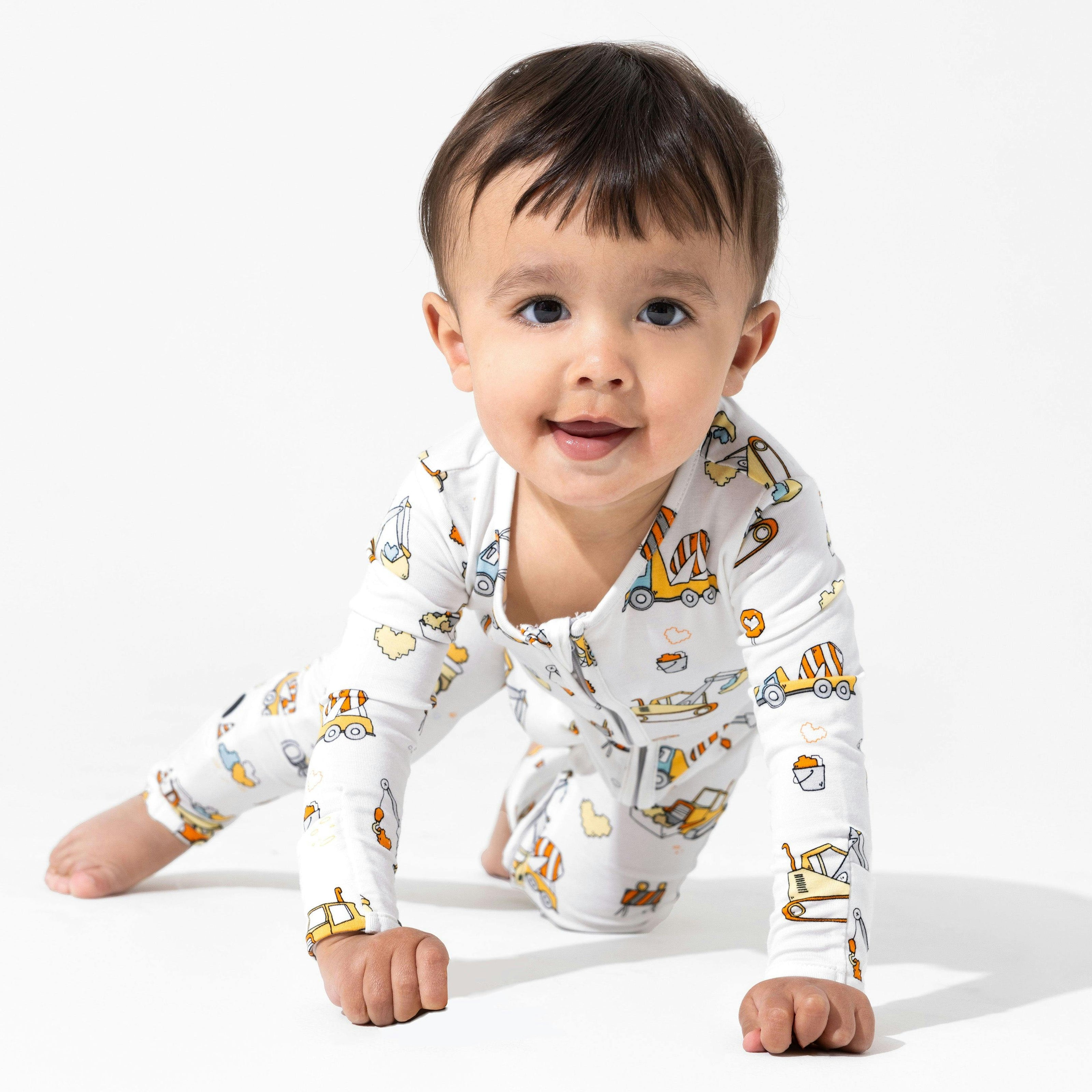 Love Trucks White Bamboo Convertible Footie
