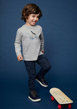 The Grey Cycling Dog Long Sleeve T-Shirt