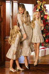 Mini Luminaria Dress in Champagne Sequin