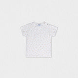 Cederique Baby T-shirt Short Sleeve, White Beige Palm
