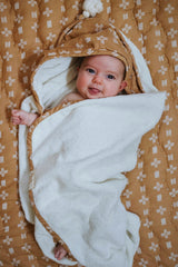 Ezra Copper Dash Hooded Baby Bath Towel