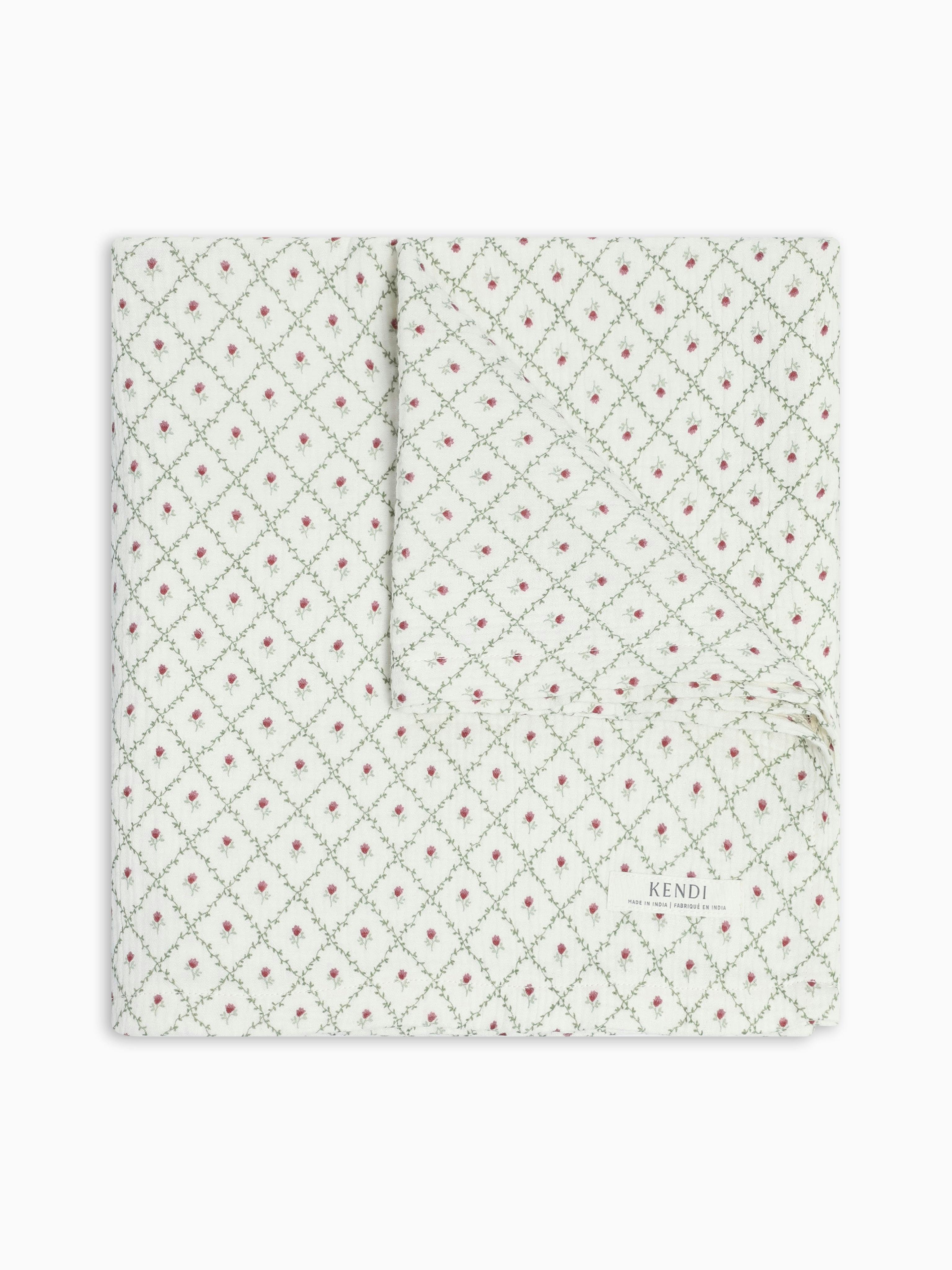 Muslin Swaddle Blanket - Hedge Floral