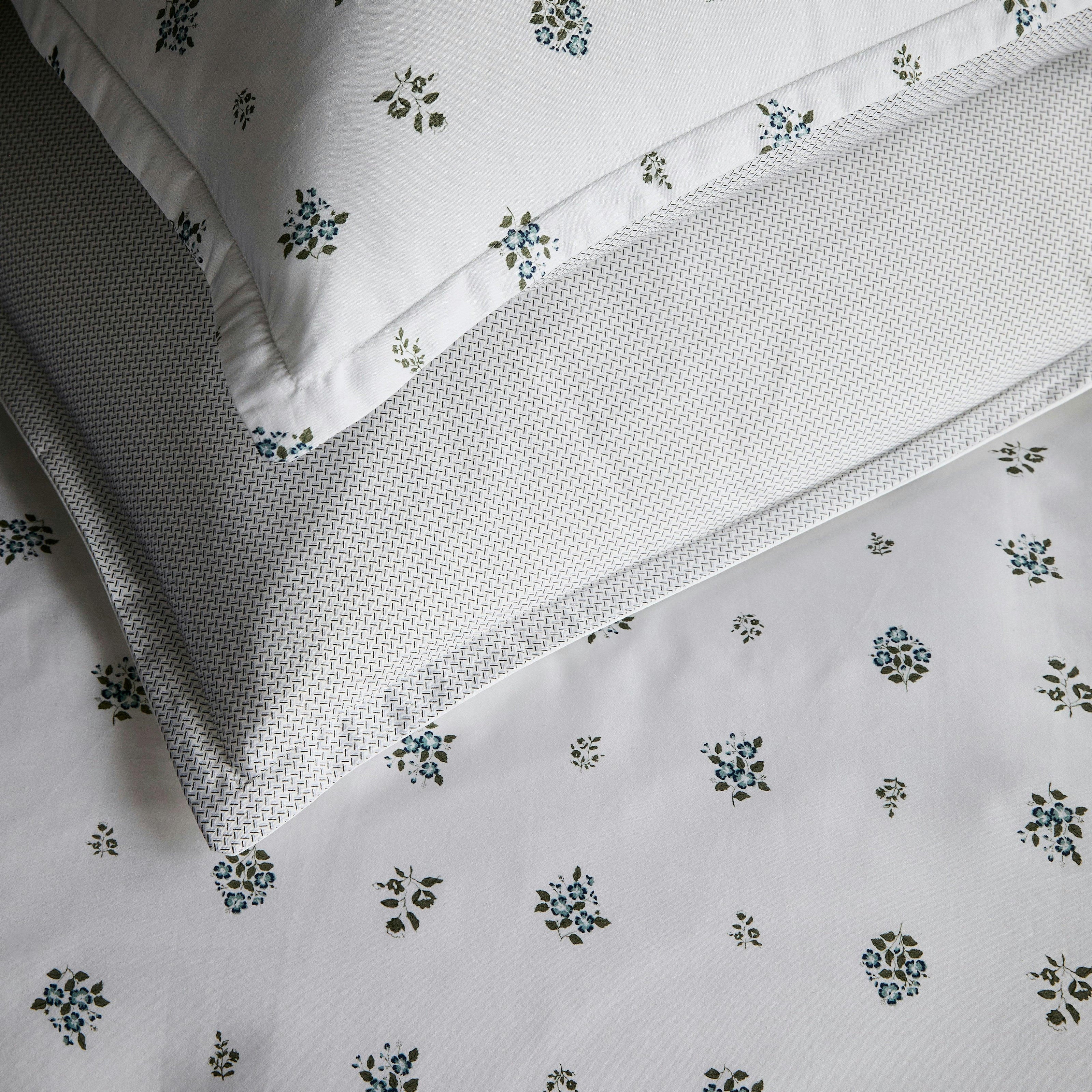 Feuille Bluer Linen Duvet Set