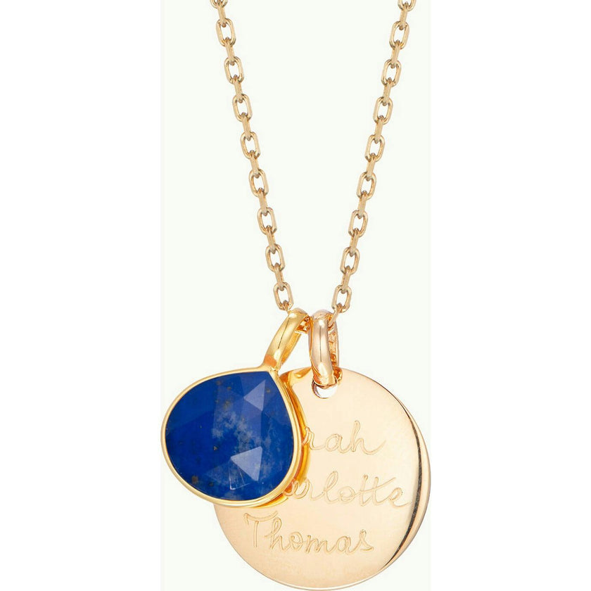 Personalized Gemstone Necklace, Rose Gold Plated