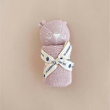 Organic Cotton Bear Lovey, Blush