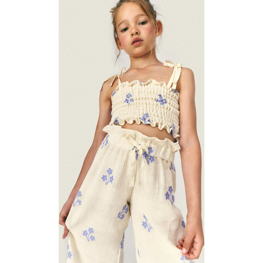 Mipounet SS26 Sandrine, Pant Ecru Blue