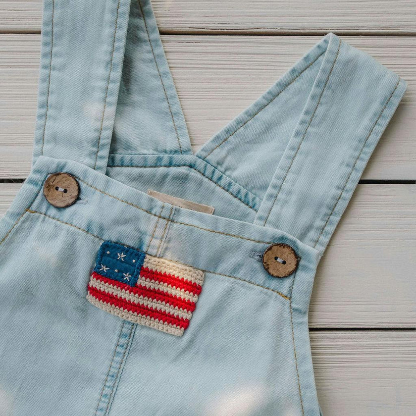 Overalls in Denim American Flag