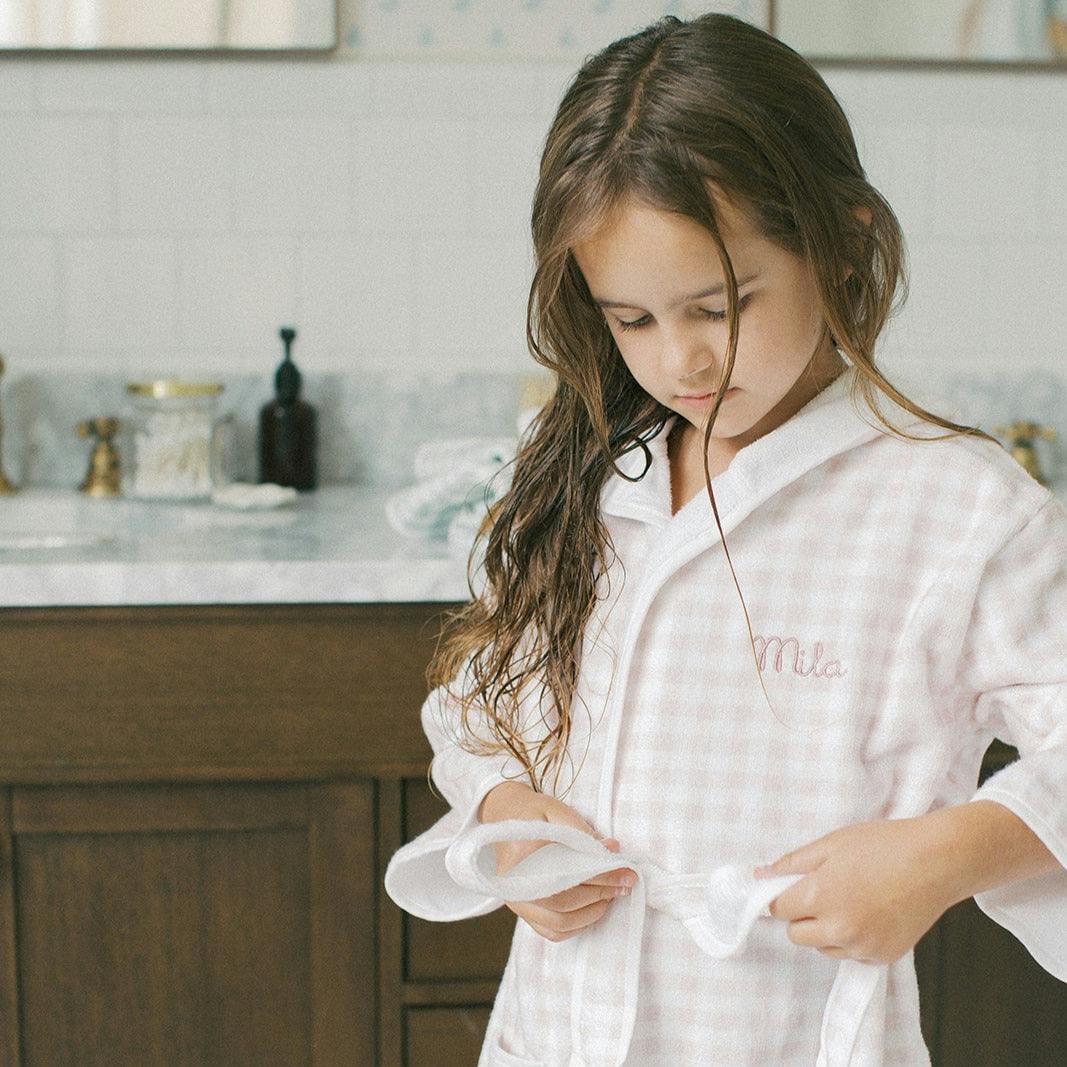 Picnic Gingham Bathrobe - Pink