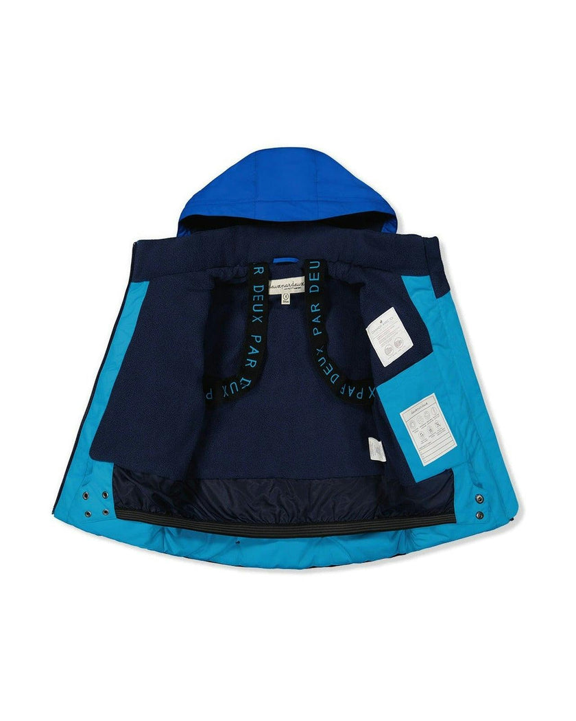 Two Piece Play Snowsuit Light And Dark Blue With Navy Pants
