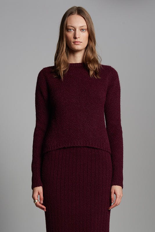 AVA SWEATER | MERLOT