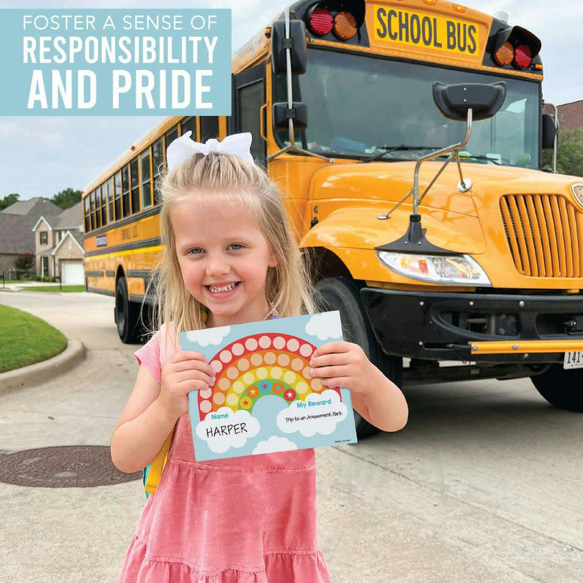 Colorful Kids Reward Sticker Charts & Day-N-Night Routine Charts Bundle