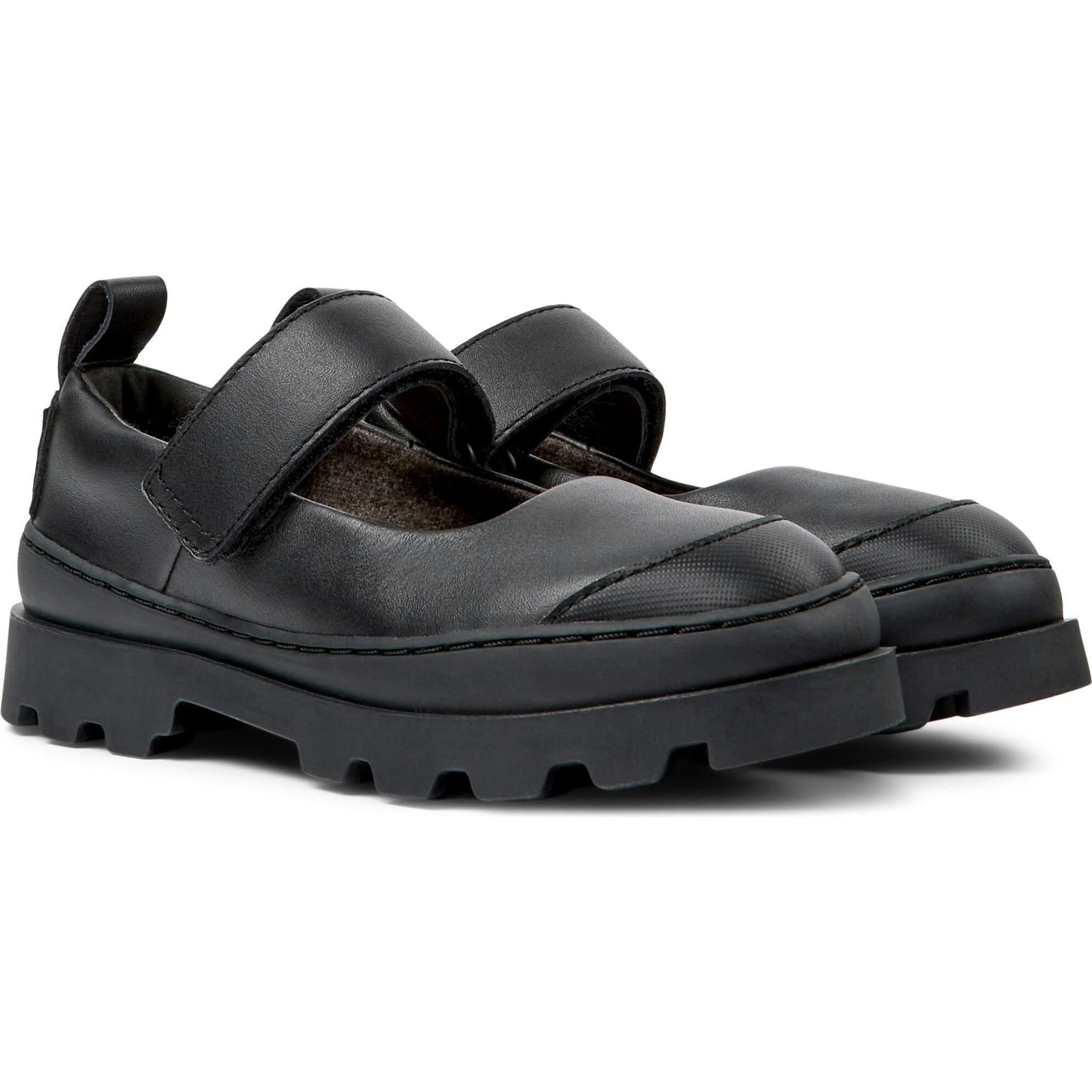 Brutus Leather Mary Jane Shoes, Black