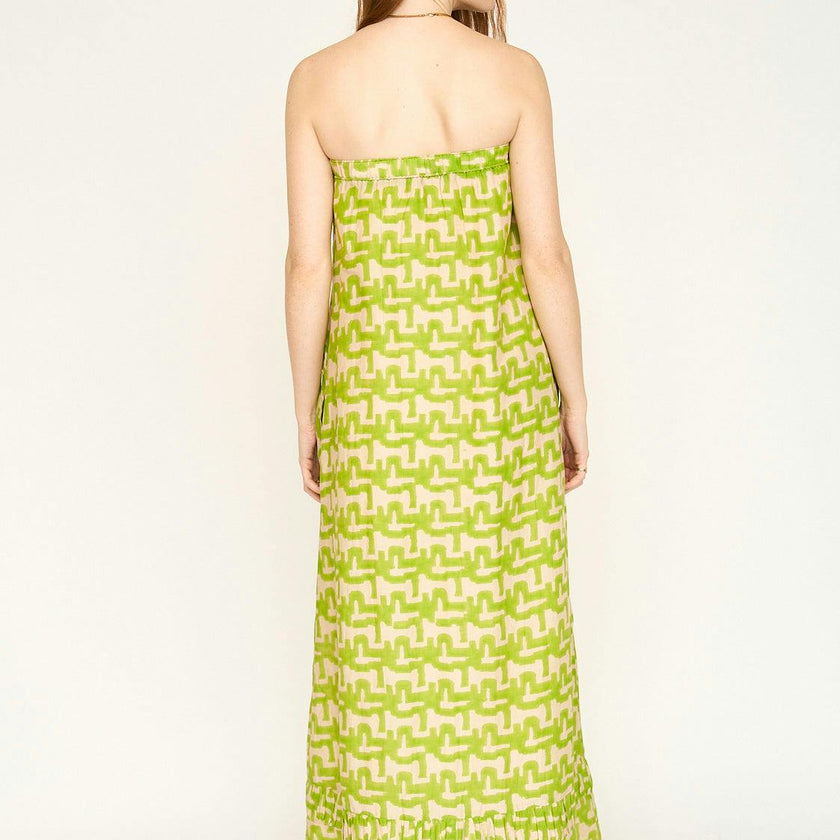 Bonaire Dress in Lime Popova