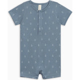 Mason Short Sleeve Romper - Anchor / Sea + Powder