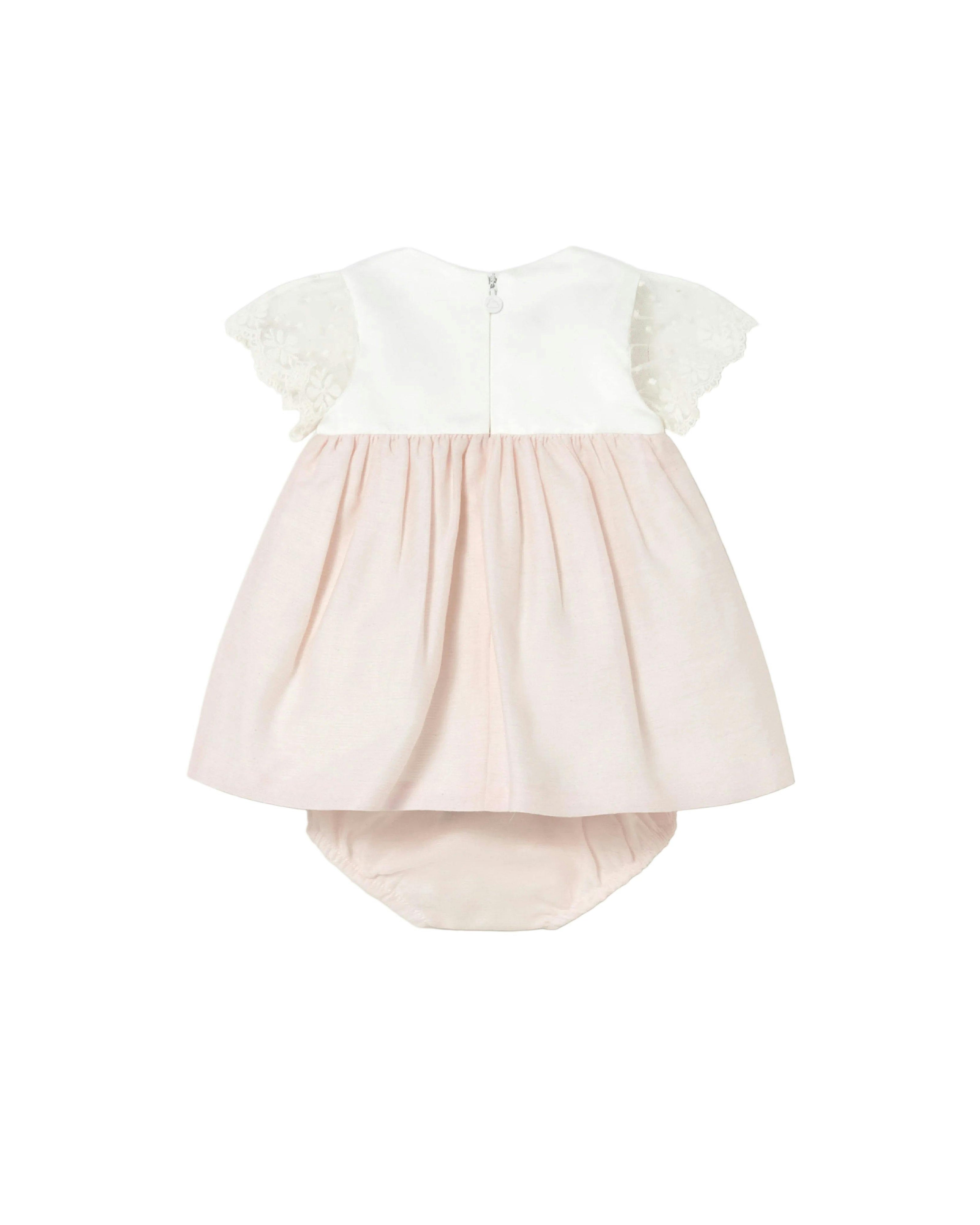 Pink Baby Dress With Bloomers