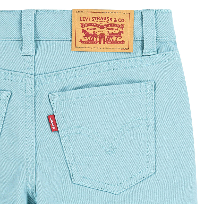 Teal Blue Embroidered Shorts