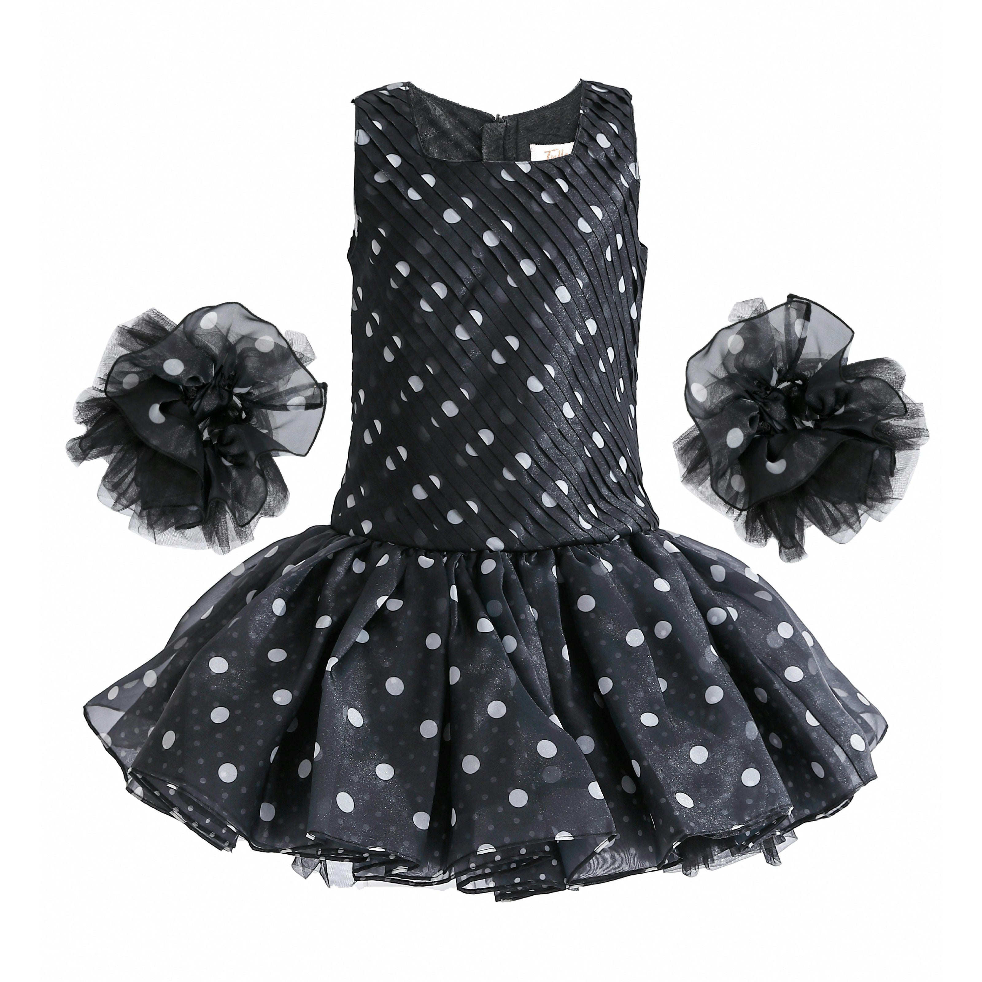 Black Calivra Polka Dot Dress