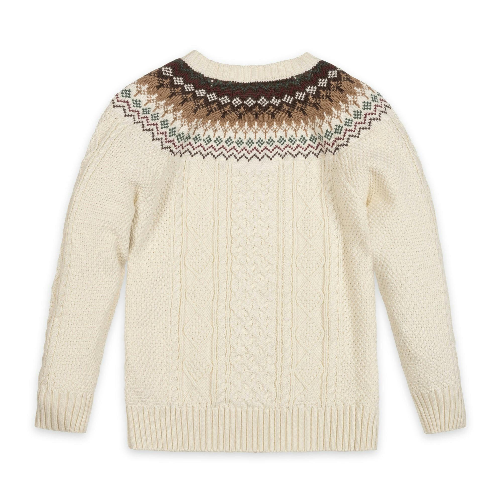 Organic Fair Isle Cable Sweater