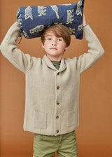 The Beige Merino Cashmere Cardigan