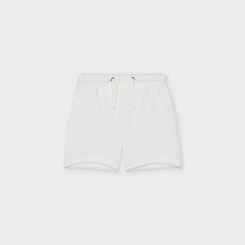 Cotton Sweat Short With Raw Hem