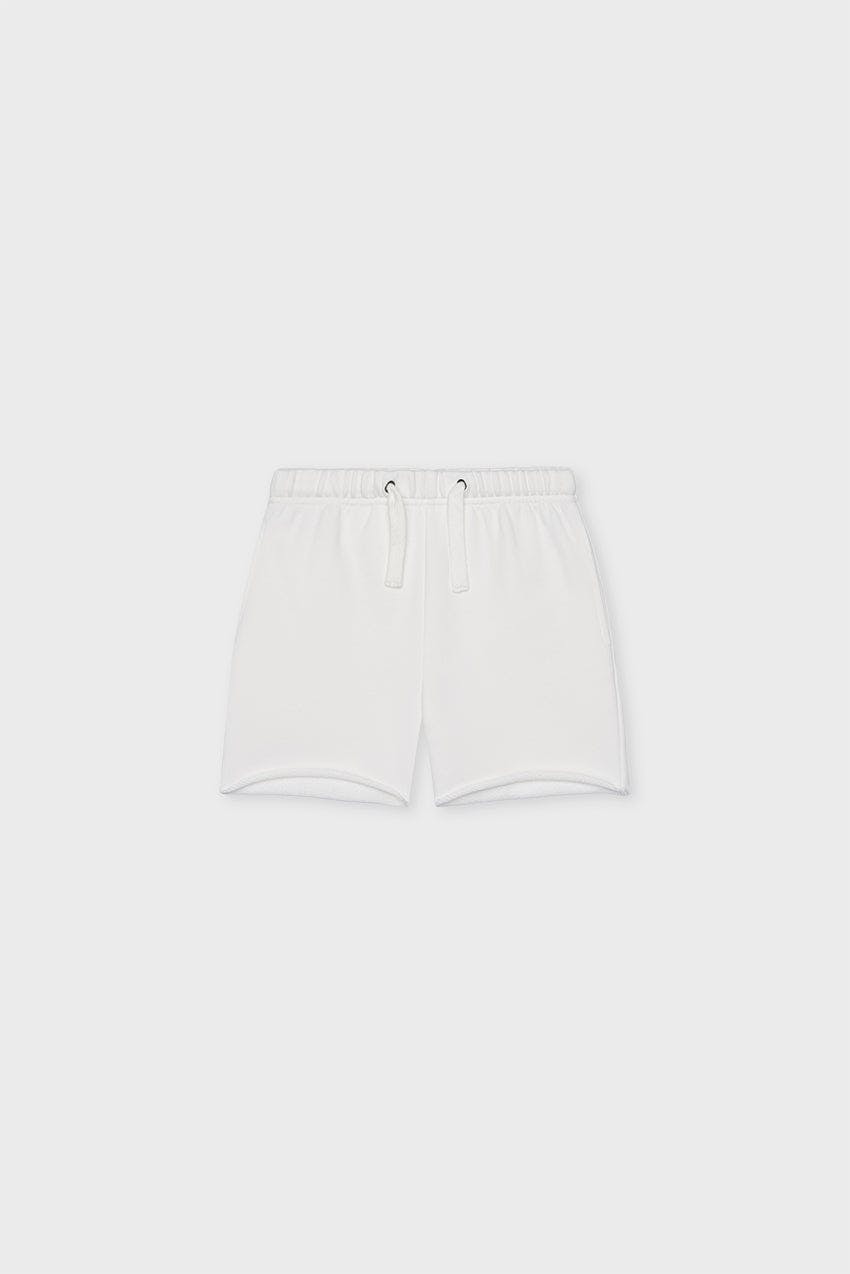 Cotton Sweat Short With Raw Hem
