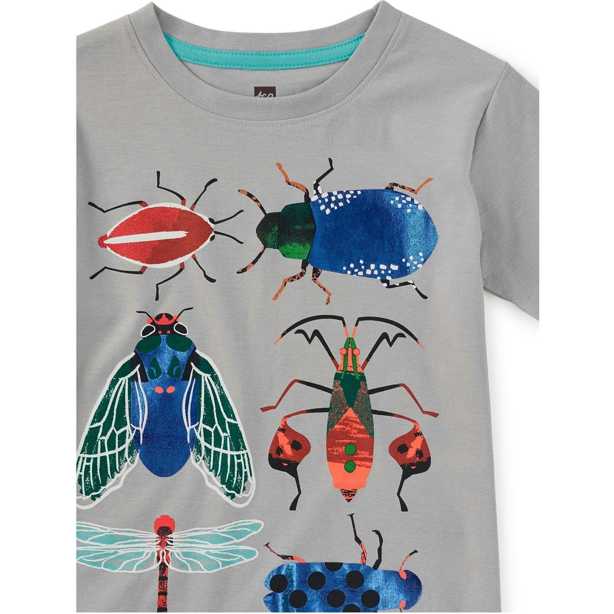 Insect Assortment Graphic Tee, Grey