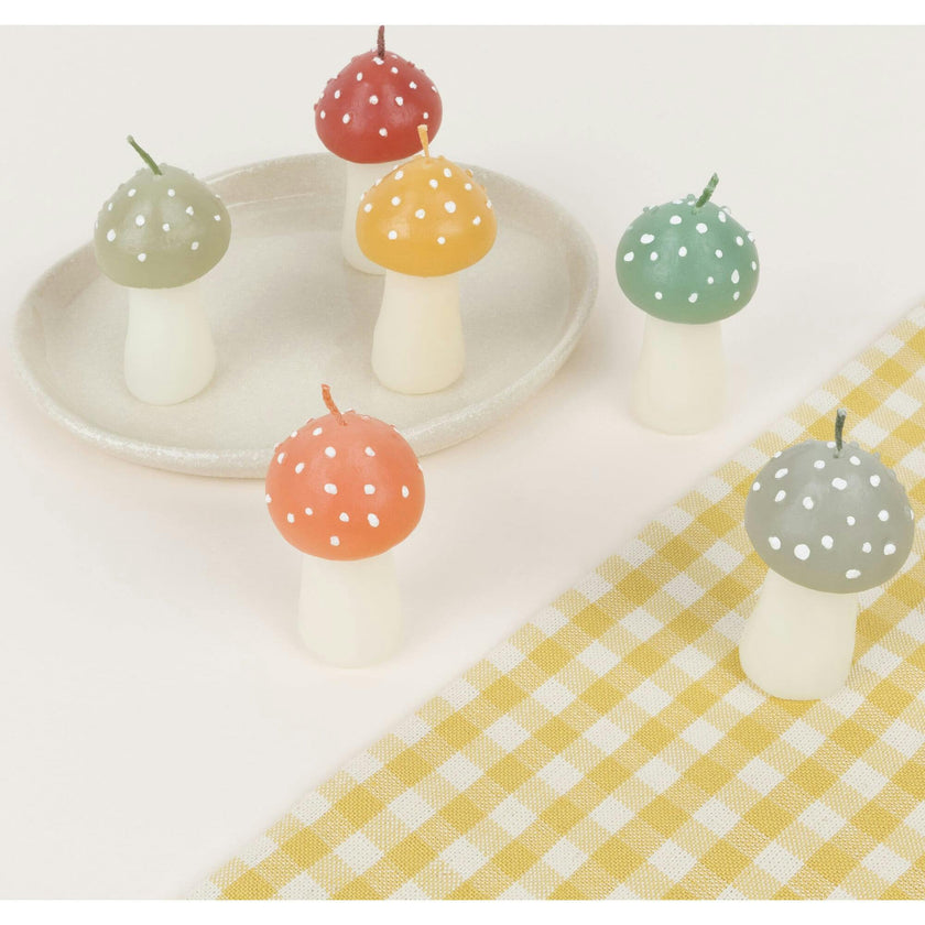 Rustic Mini Mushroom Candles