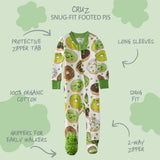 CRUZ Snug-fit Footed Baby Boys Pajamas