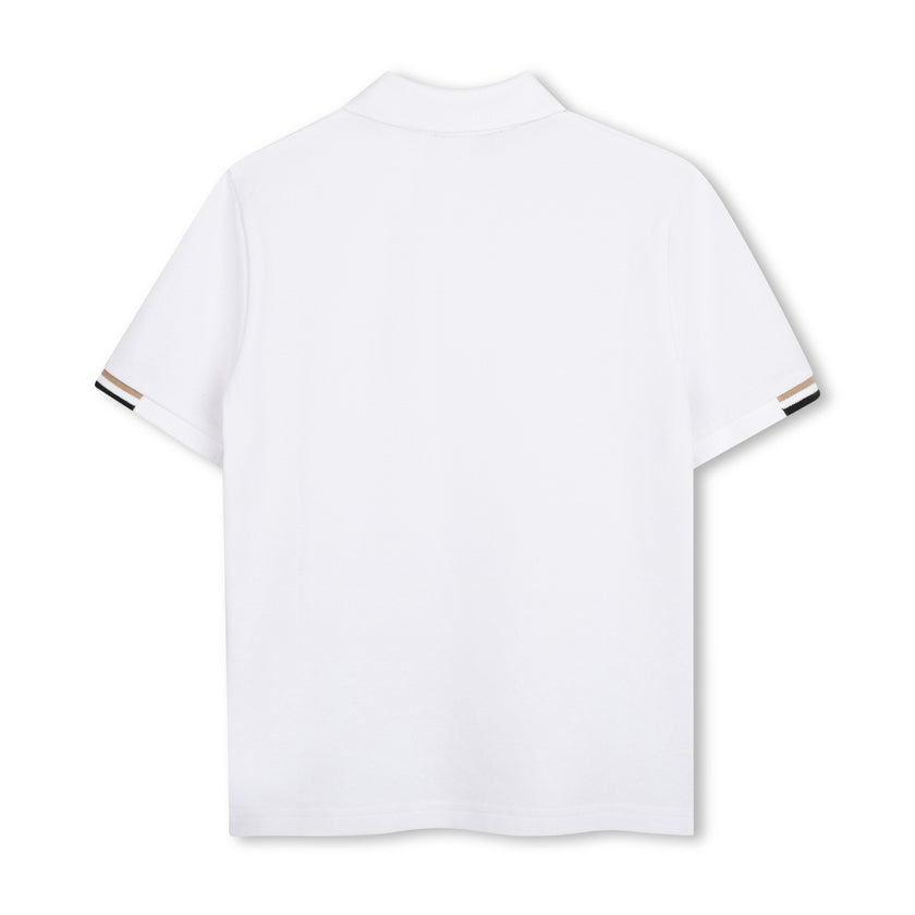 White Piqué Polo Shirt