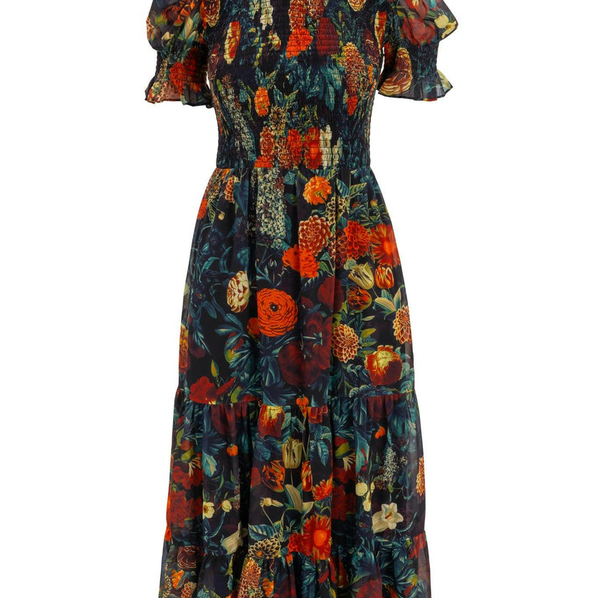 Cordelia Dress in Moody Floral
