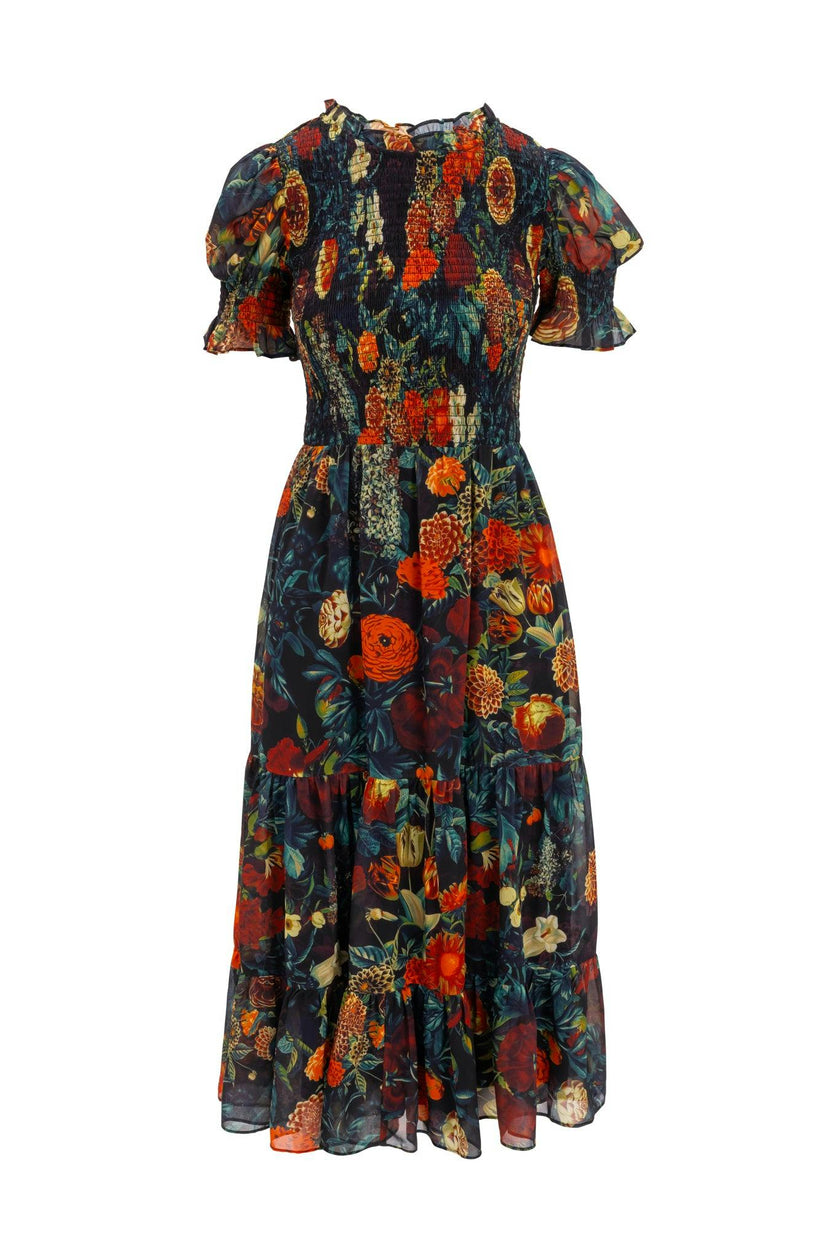 Cordelia Dress in Moody Floral