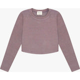 Tenly Rayon Rib Curved Hem L/S Top