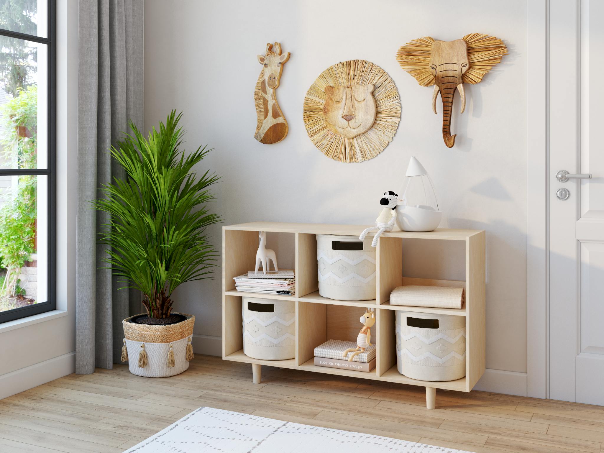 Kendi Giraffe Safari Wooden Wall Decor