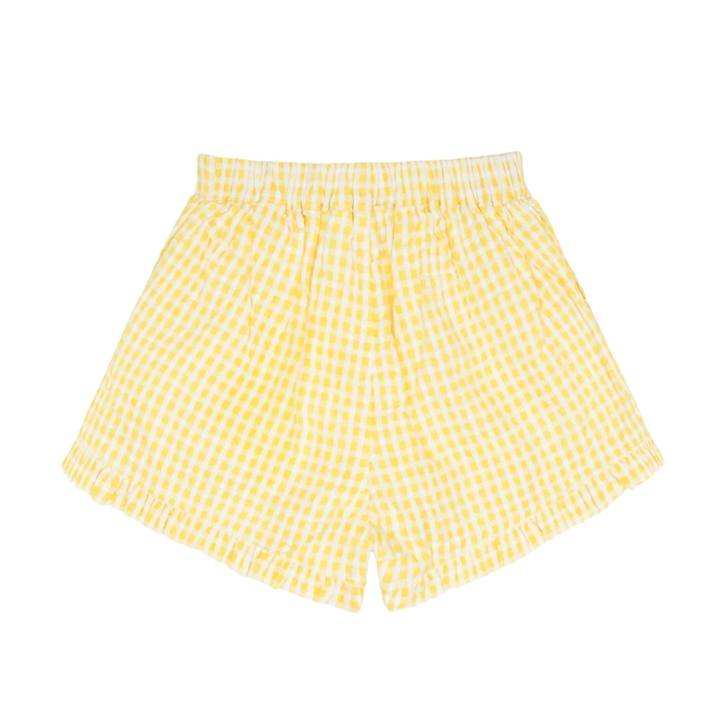 girls soleil gingham ruffle shorts