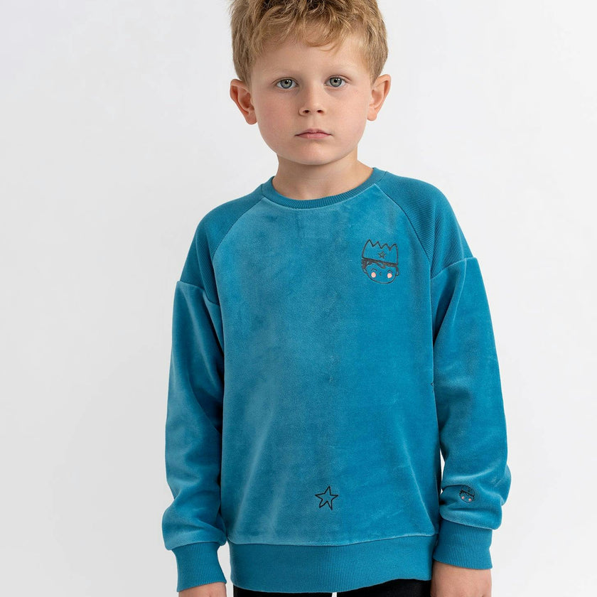 Prince Print Sweatshirt Blue Jay