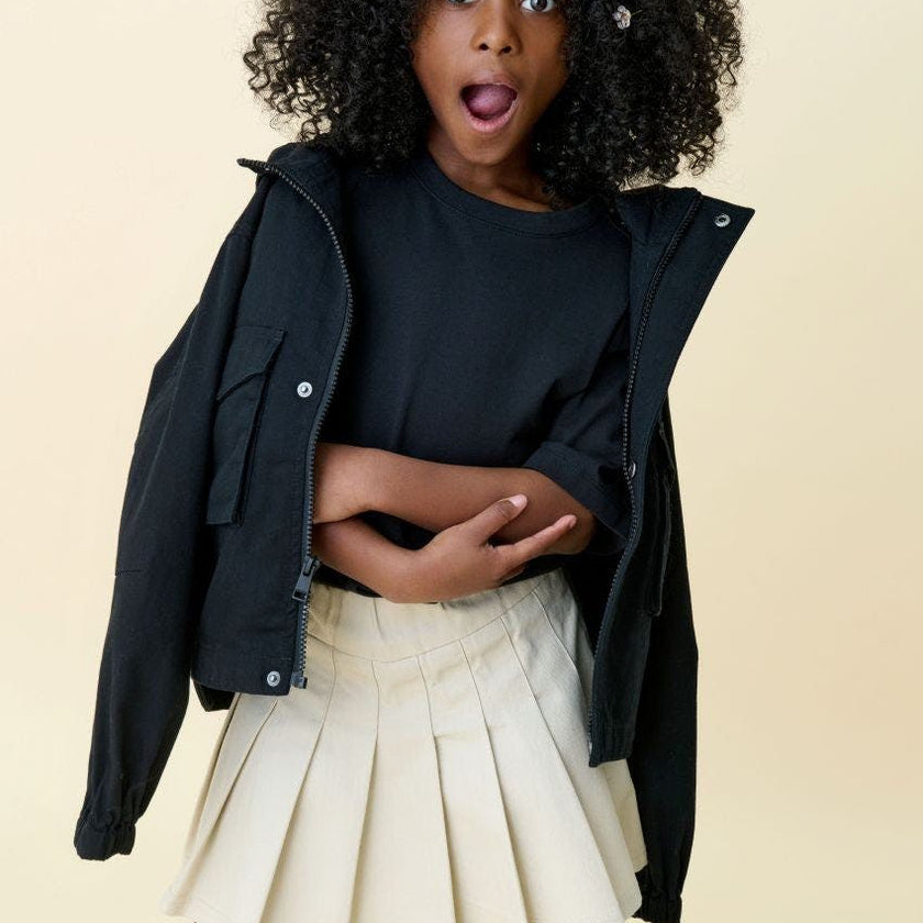 Organic Cotton Pleated Skirt