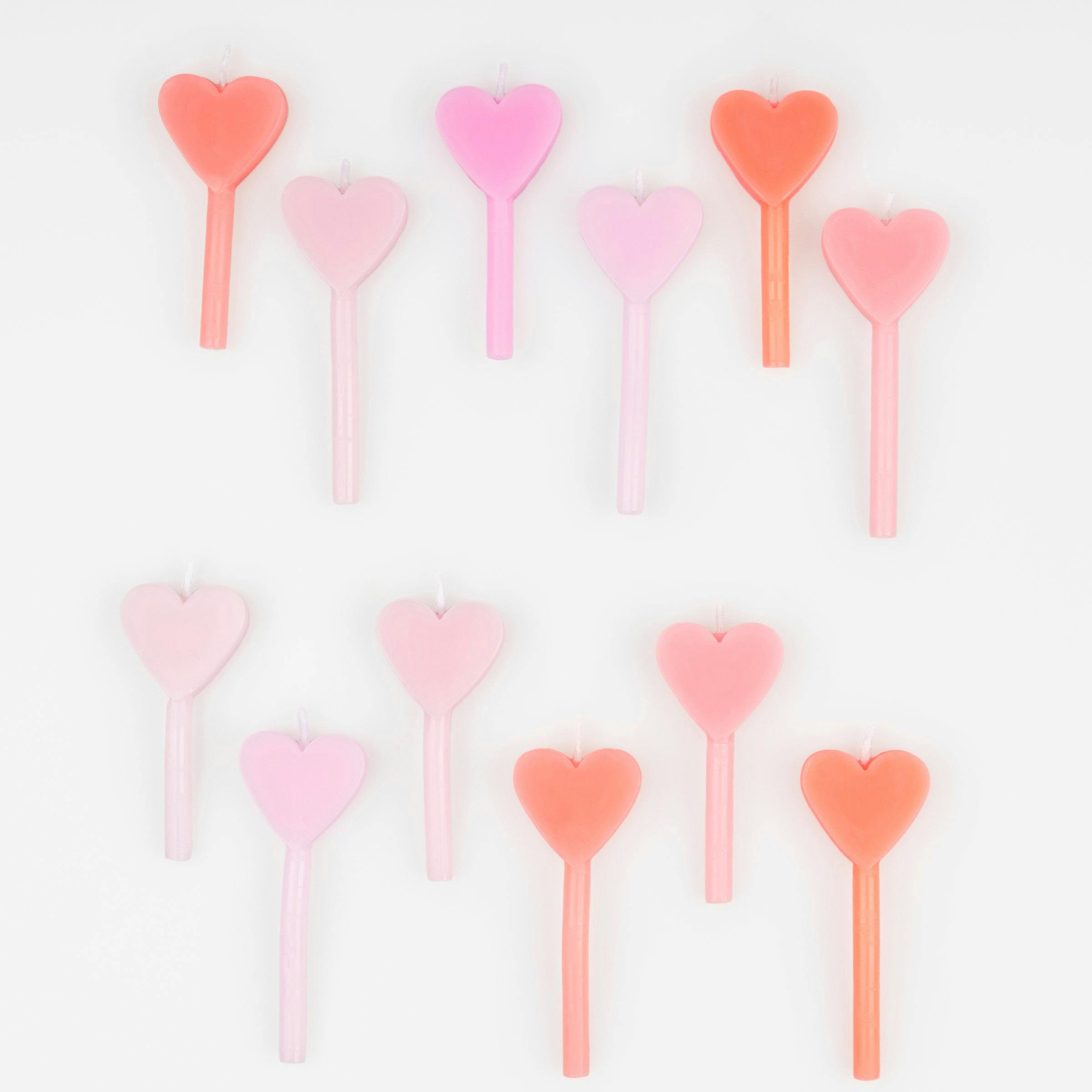 Pink Heart Candles