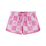 Girls Terry Set | Checkered Bow
