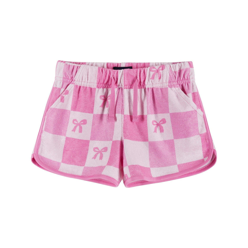 Girls Terry Set | Checkered Bow