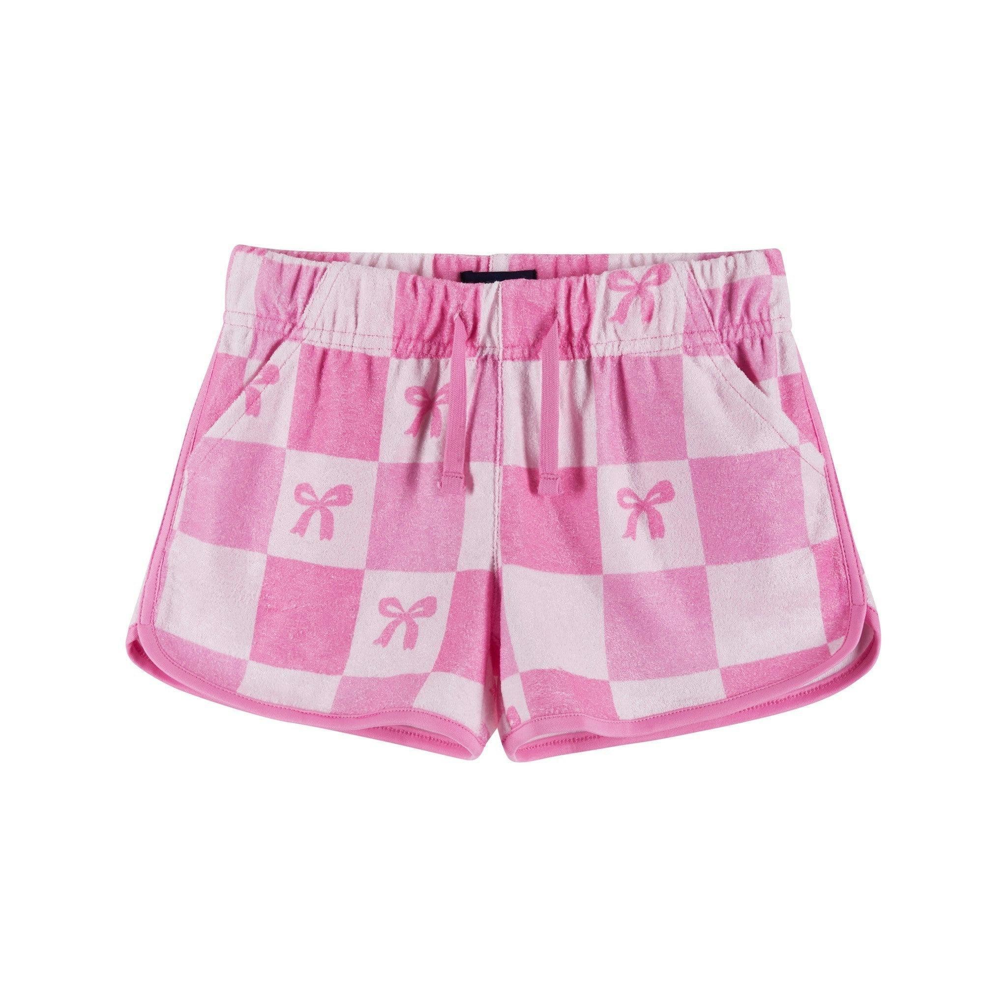 Girls Terry Set | Checkered Bow