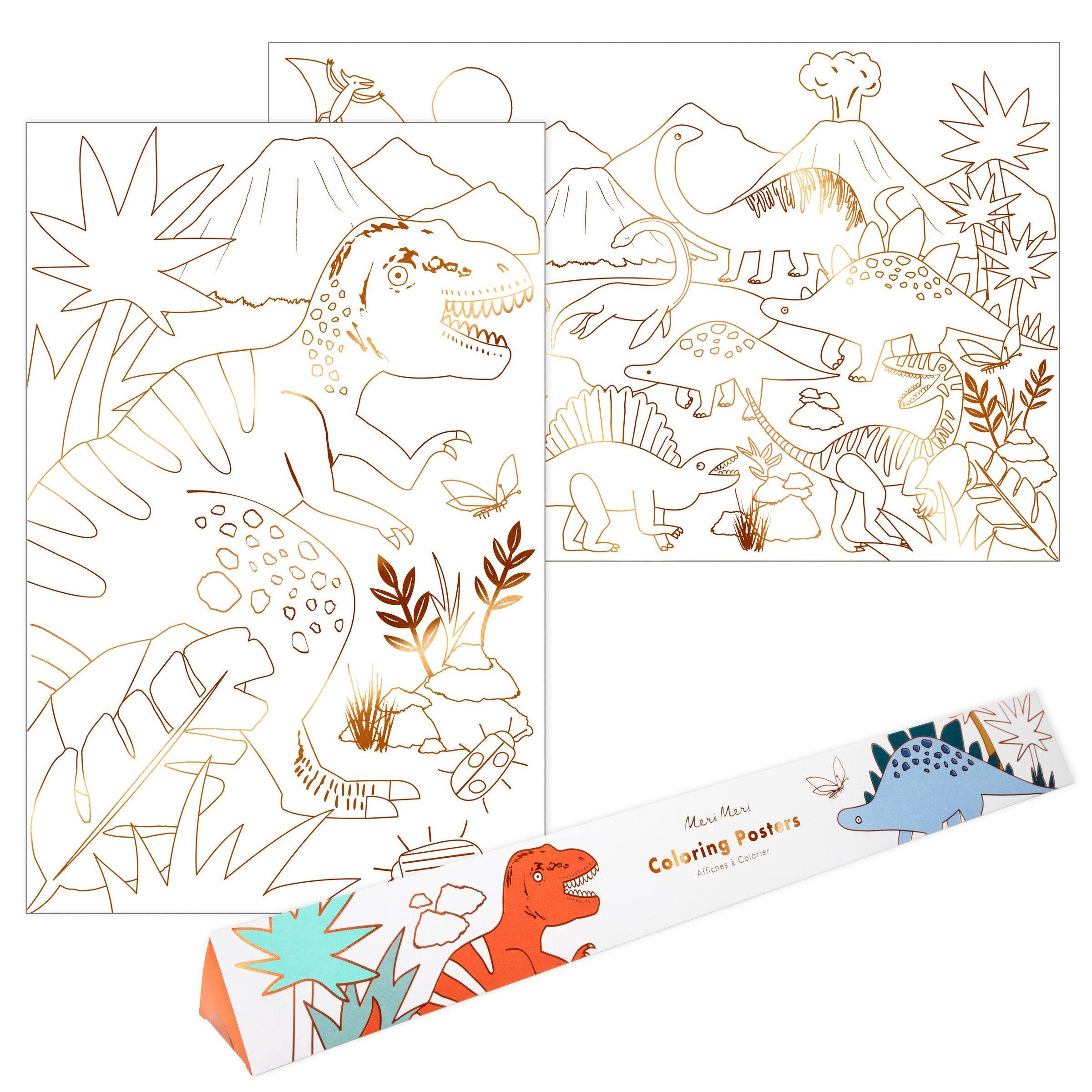 Dinosaur Kingdom Coloring Posters