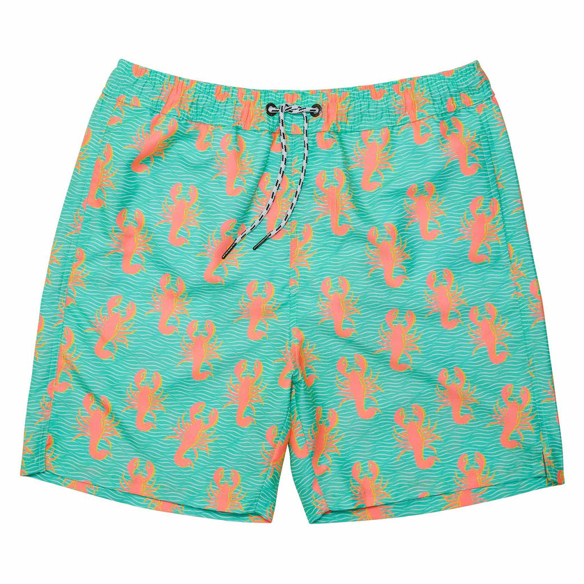 Men's Sustainable Comfort Lined Drawstring Swim Short