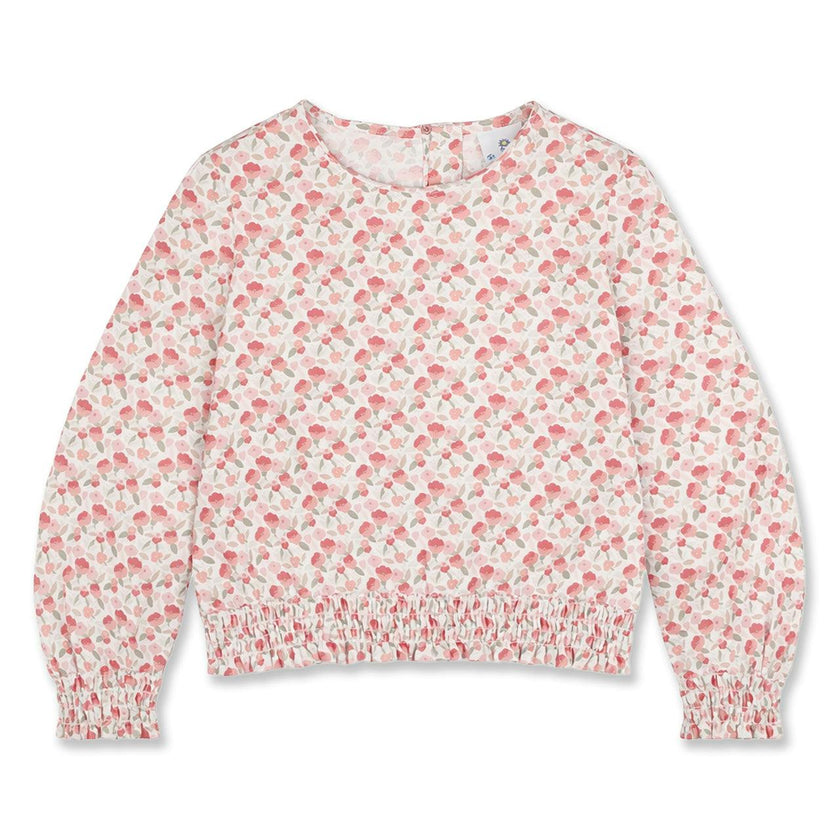 Floral Top with Rouching