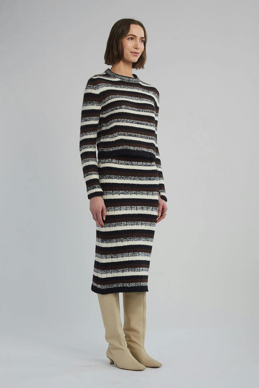 AVA MULTI STRIPE SWEATER