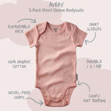 AVERY 5-Pack Short Sleeve Bodysuits