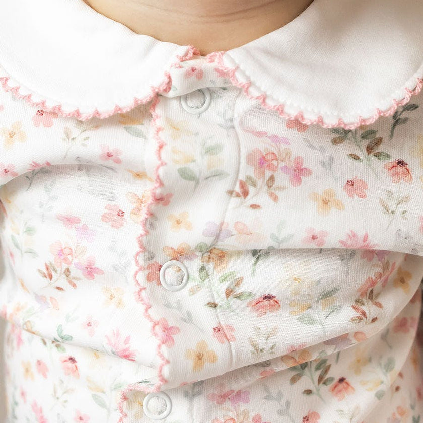 Winter Flowers Pima Baby Pajama