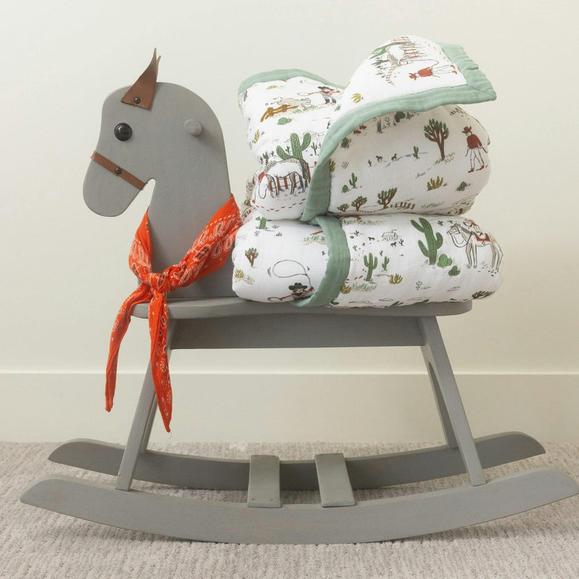 Cotton Muslin Toddler Comforter - Cowpoke
