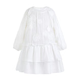 White Tiered Lace Dress