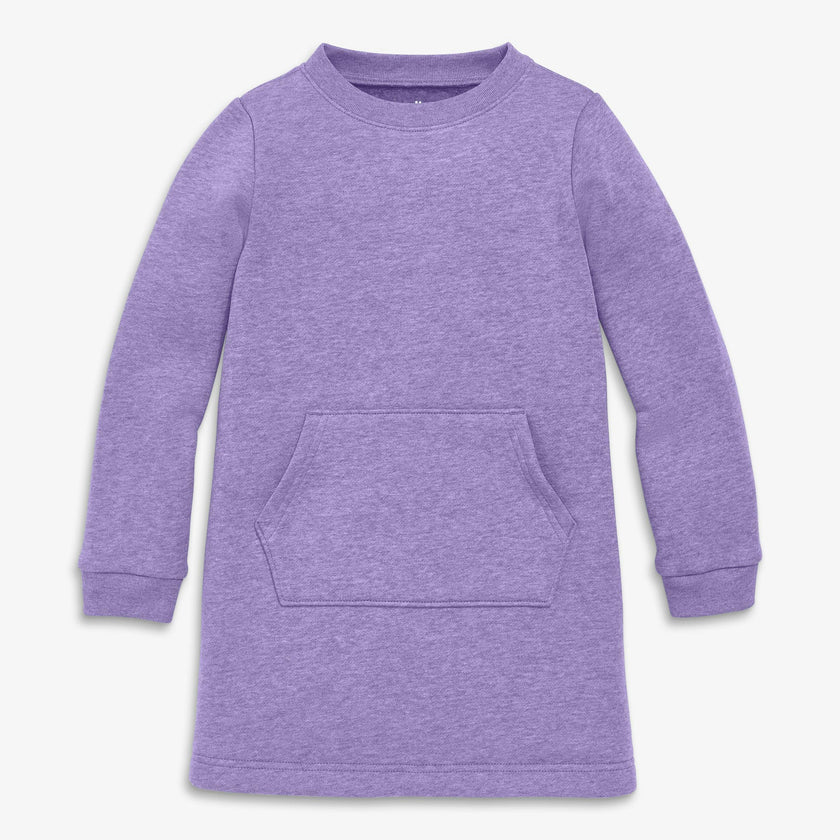 Kids cozy fleece sweatshirt dress