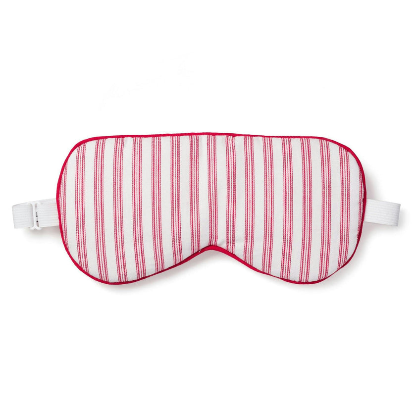 Adult's Twill Sleep Mask in Antique Red Ticking